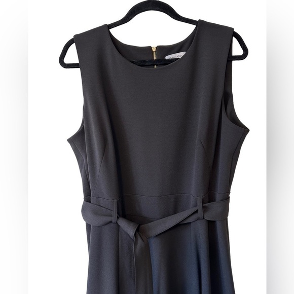 Calvin Klein A-Line Dress With Belt - Black - Size 16 - Picture 4 of 12